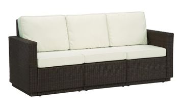 Riviera 3 Seater Sofa with Cushions in Stone - Home Styles - 5801-61