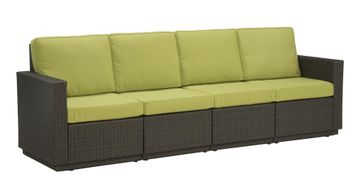 Riviera 4 Seater Sofa with Cushions in Green Apple - Home Styles - 5803-63