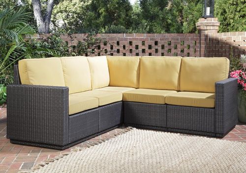 Riviera 5 Seater L-Shape Sectional Sofa with Cushions in Harvest - Home Styles - 5802-62