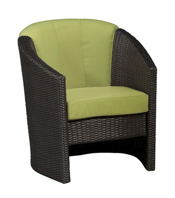 Riviera Barrel Accent Chair with Cushion in Green Apple - Home Styles - 5803-80
