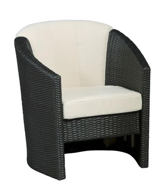 Riviera Barrel Accent Chair with Cushion in Stone - Home Styles - 5801-80