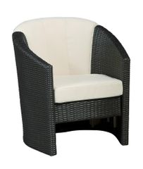 Riviera Barrel Accent Chair with Cushion in Stone - Home Styles - 5801-80