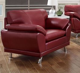 Robyn Bonded Leather Red Chair  - 504523