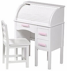 Roll Top Desk - White - Guidecraft - G97301