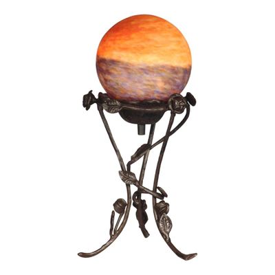 Rose With Globe Accent Lamp - Dale Tiffany