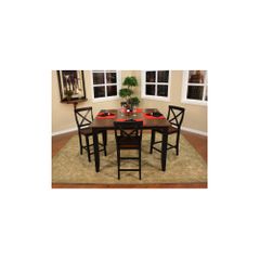 Rosetta Table Set with 4 Camden Chairs - American Hertiage - AH-713424