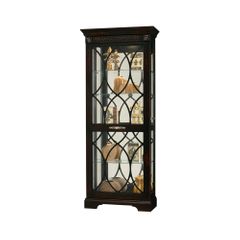 Roslyn Display Cabinet in Worn Black - Howard Miller