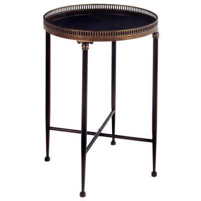 Round Black Accent Table - IMAX - 12002