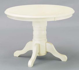 Round Pedestal Dining Table in Antique White - 5177-30