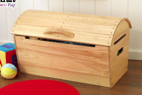 Round Top Storage Chest in Natural - KidKraft Furniture - 14541