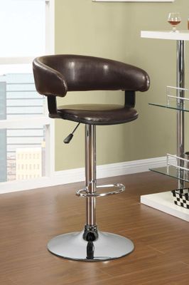 Rounded Back Bar Stool in Brown - 122095