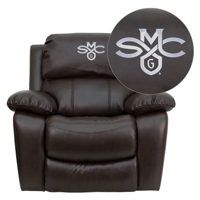 Saint Mary's College of California Gaels Brown Leather Rocker Recliner - MEN-DA3439-91-BRN-41067-EMB-GG
