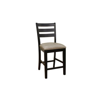 Salma Stationary Counter Stool in Black - Set of 2 - American Hertiage - AH-700201BLK