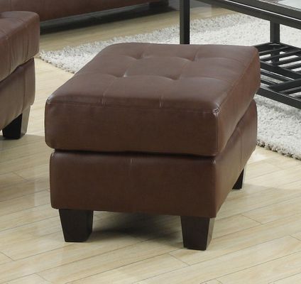 Samuel Upholstered Ottoman in Dark Brown - 504074