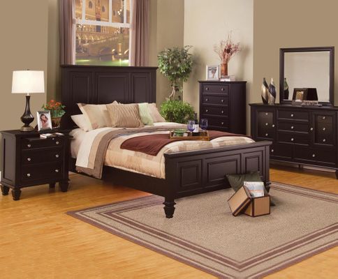 Sandy Beach Classic  5PC Bedroom Set in Cappuccino - 201991X