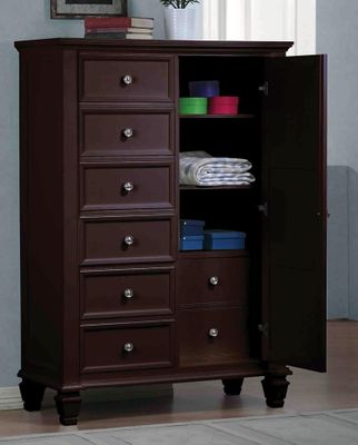 Sandy Beach Door Dresser in Cappuccino - 201998