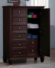 Sandy Beach Door Dresser in Cappuccino - 201998