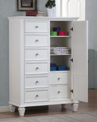 Sandy Beach Door Dresser in White - 201308