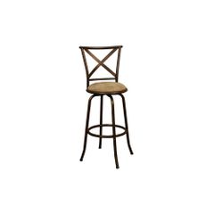 Santina 24" Counter Stool with Taupe Microfiber - American Hertiage - AH-124833CC-M41