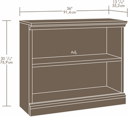 Sauder 2-Shelf Bookcase Estate Black
