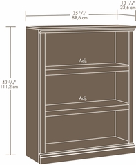 Sauder 3 Shelf Bookcase Select Cherry