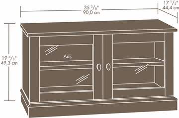 Sauder 37" TV Stand Cinnamon Cherry