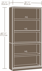 Sauder 5 Shelf Bookcase Select Cherry