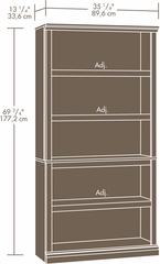 Sauder 5 Shelf Bookcase Washington Cherry