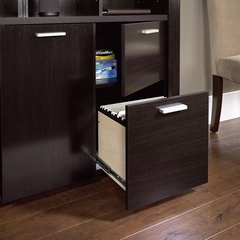 Sauder Aspen Credenza Cubbyhole Storage Unit Wind Oak