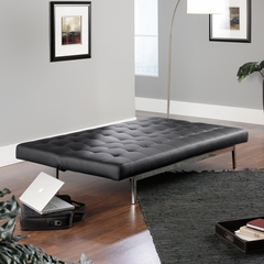 Sauder Avenue Black Duraplush Click-Clack Convertible Sofa