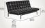 Sauder Avenue Black Duraplush Click-Clack Convertible Sofa