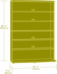 Sauder Beginnings 29 1/2" W Multimedia Storage Tower Cinnamon Cherry