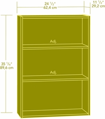 Sauder Beginnings 3-Shelf Bookcase Highland Oak
