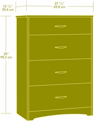 Sauder Beginnings 4 Drawer Chest Cinnamon Cherry