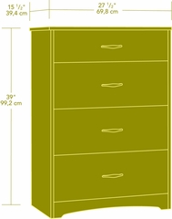 Sauder Beginnings 4 Drawer Chest Highland Oak