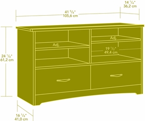 Sauder Beginnings 46" TV Stand Cinnamon Cherry