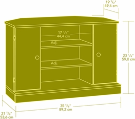 Sauder Beginnings 47" Corner TV Stand Highland Oak