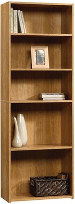 Sauder Beginnings 5-Shelf Bookcase Highland Oak