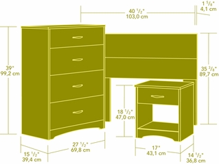 Sauder Beginnings Bedroom In A Box Cinnamon Cherry