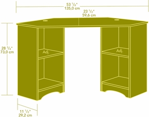 Sauder Beginnings Corner Computer Desk Cinnamon Cherry