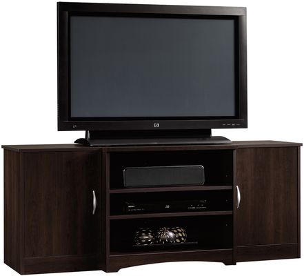 Sauder Beginnings Entertainment Credenza Cinnamon Cherry