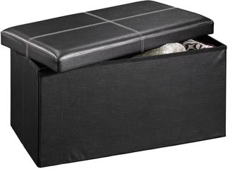 Sauder Beginnings Large Ottoman Duraplush Black