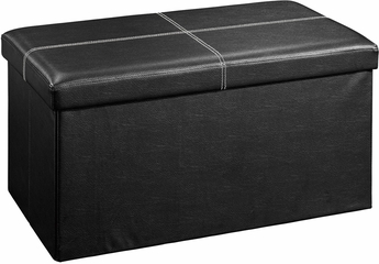 Sauder Beginnings Large Ottoman Duraplush Black
