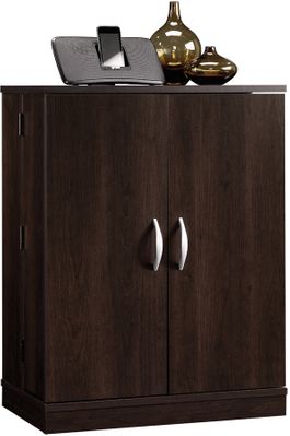 Sauder Beginnings Multimedia Storage Cabinet Cinnamon Cherry