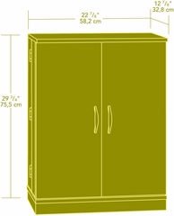 Sauder Beginnings Multimedia Storage Cabinet Cinnamon Cherry