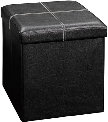 Sauder Beginnings Small Ottoman Duraplush Black