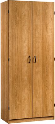 Sauder Beginnings Storage Cabinet 4 Adjustable Shelves Highland Oak