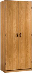 Sauder Beginnings Storage Cabinet 4 Adjustable Shelves Highland Oak