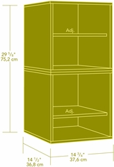 Sauder Beginnings Transitional 2 Pack Cube Cinnamon Cherry