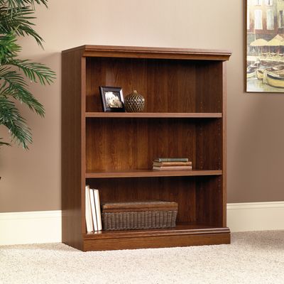 Sauder Camden County 3-Shelf Bookcase Planked Cherry
